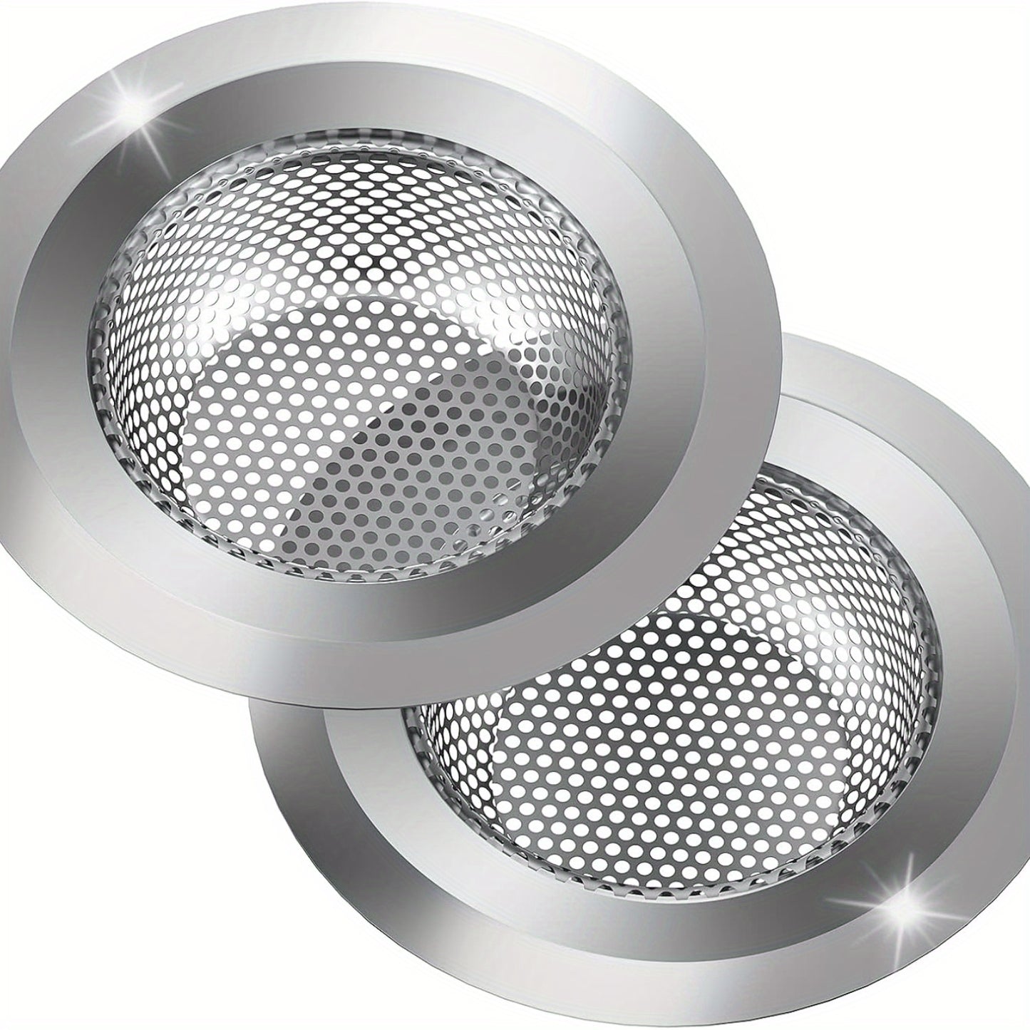 2&4&6pcs, 4.5" Diameter, Stainless Steel Kitchen Sink Strainers - Large Wide Rim, Anti-Clogging Micro Perforations | Kitchen Accessories & Gadgets Clearance Sale | Ideal Christmas Gifts for Kitchen Must-Haves | Kitchen Utensils Essentials Cheap