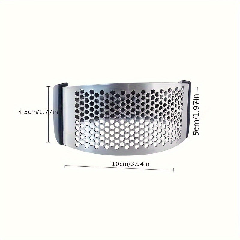 Garlic Press, Stainless Steel Garlic Press, Shake Metal Garlic Crusher, Washable Garlic Crusher, Kitchen Garlic Chopper, Garlic Mash, Kitchenware, Kitchenware Kitchen Accessories