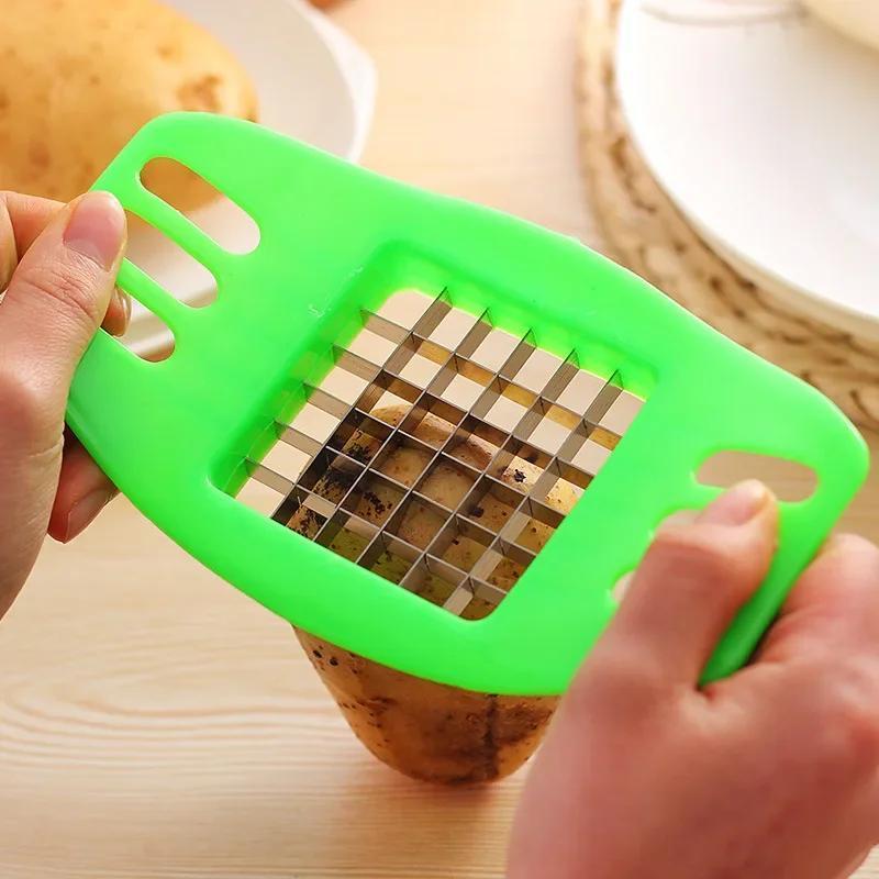 Stainless Steel Potato Cutter Vegetable Fruit Slicer Chopper Chipper Kitchen Accessories Tools Baking Potato Home Gadget Tools