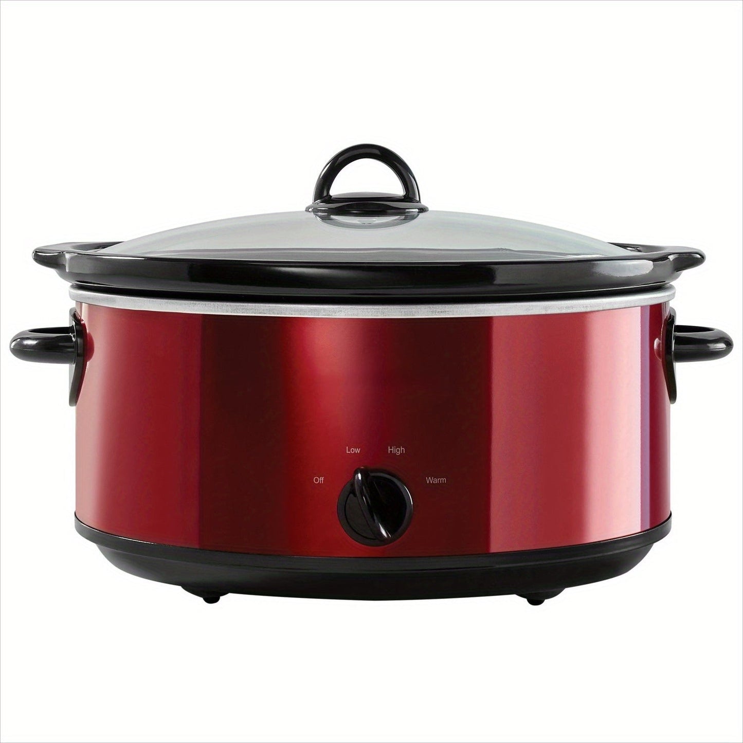 Manual 7-Quart Slow Cooker with 3 Cooking Settings, Perfect for Families and Gatherings