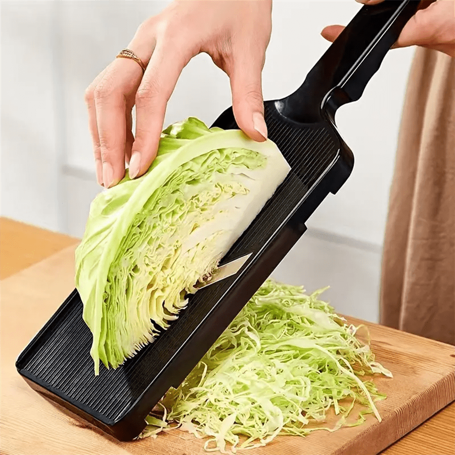 1pc Stainless Steel & Plastic Cabbage Shredder, Multi-functional Vegetable Chopper and Slicer, Food Contact Safe Cabbage Peeler for Salad Prep, Kitchen Gadget