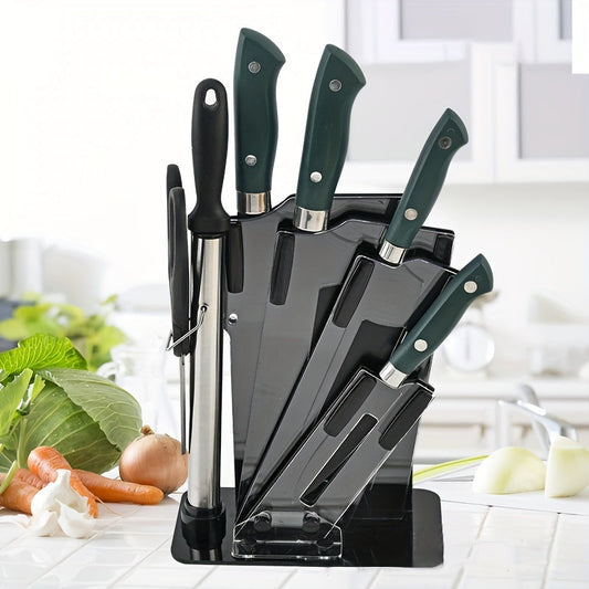 7pc Stainless Steel Kitchen Kitchen Knife, Gift Knife Set, Knife Set, Kitchen Slicer Knife, Fruit Knife Set, Green