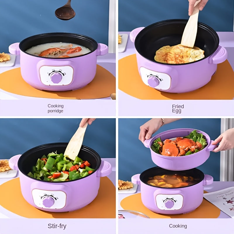 Multifunction Electric Hot Pot - 1.06gal Portable Slow Cooker, Pots With Steamer For Cooking, Food Steamer, Non-Stick Hot Pot Electric, Tri-power Regulation With Lid, It Satisfies Your Different Cooking Needs, Family Or Friends To Enjoy Dinner Anytime.