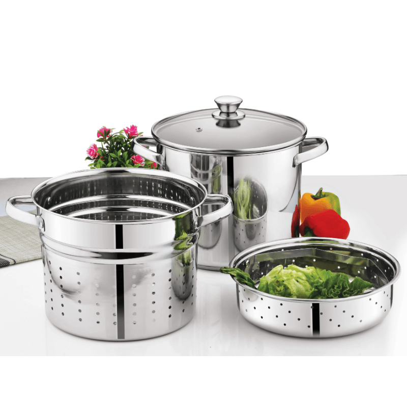 4pcs Stainless Steel 8 qt Cooker Multipot Set