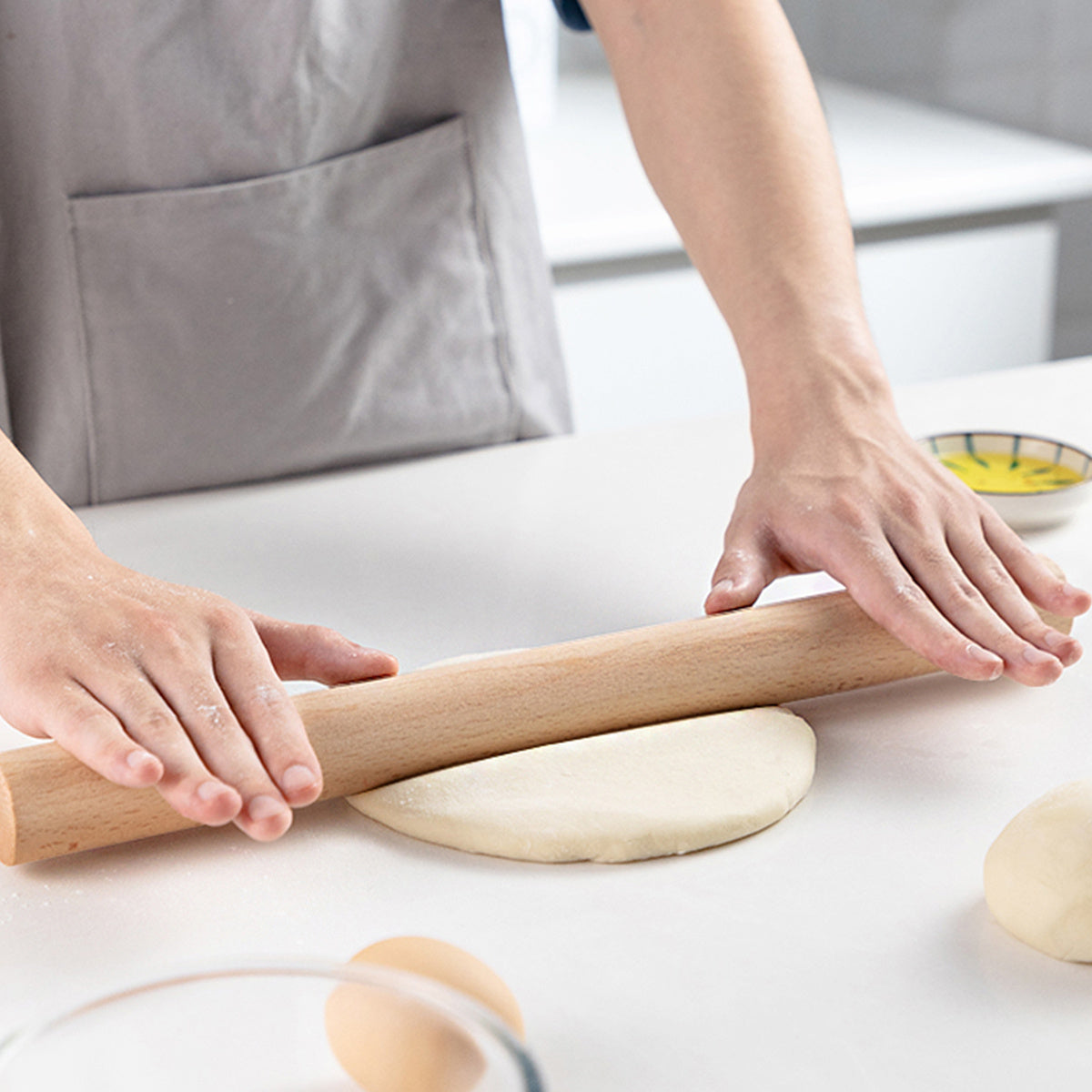 1pc High-quality Beech Wood Rolling Pin