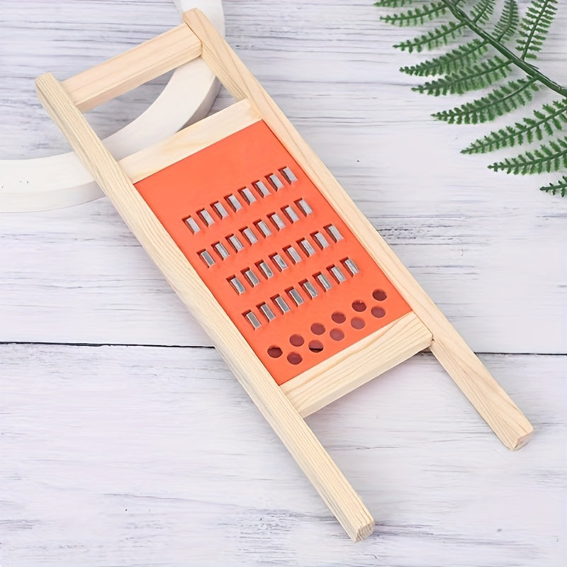 1pc, Potato Lattice Maker, Wooden Wavy Chopper, Potato Slicers, Vegetable Chopper, Multi-Functional Cucumber Slicers, Vegetable Slicer, Kitchen Stuff, Kitchen Gadgets