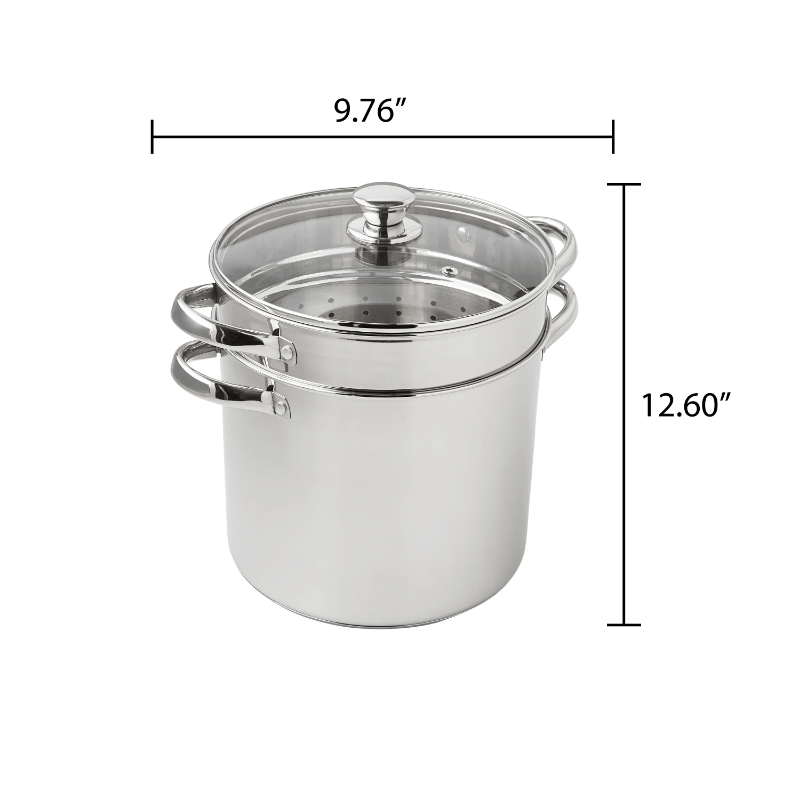 4pcs Stainless Steel 8 qt Cooker Multipot Set