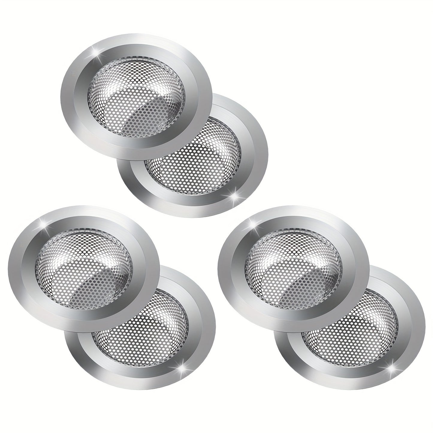 2&4&6pcs, 4.5" Diameter, Stainless Steel Kitchen Sink Strainers - Large Wide Rim, Anti-Clogging Micro Perforations | Kitchen Accessories & Gadgets Clearance Sale | Ideal Christmas Gifts for Kitchen Must-Haves | Kitchen Utensils Essentials Cheap