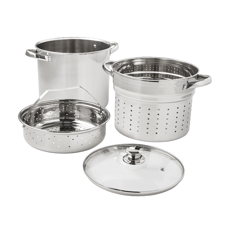 4pcs Stainless Steel 8 qt Cooker Multipot Set