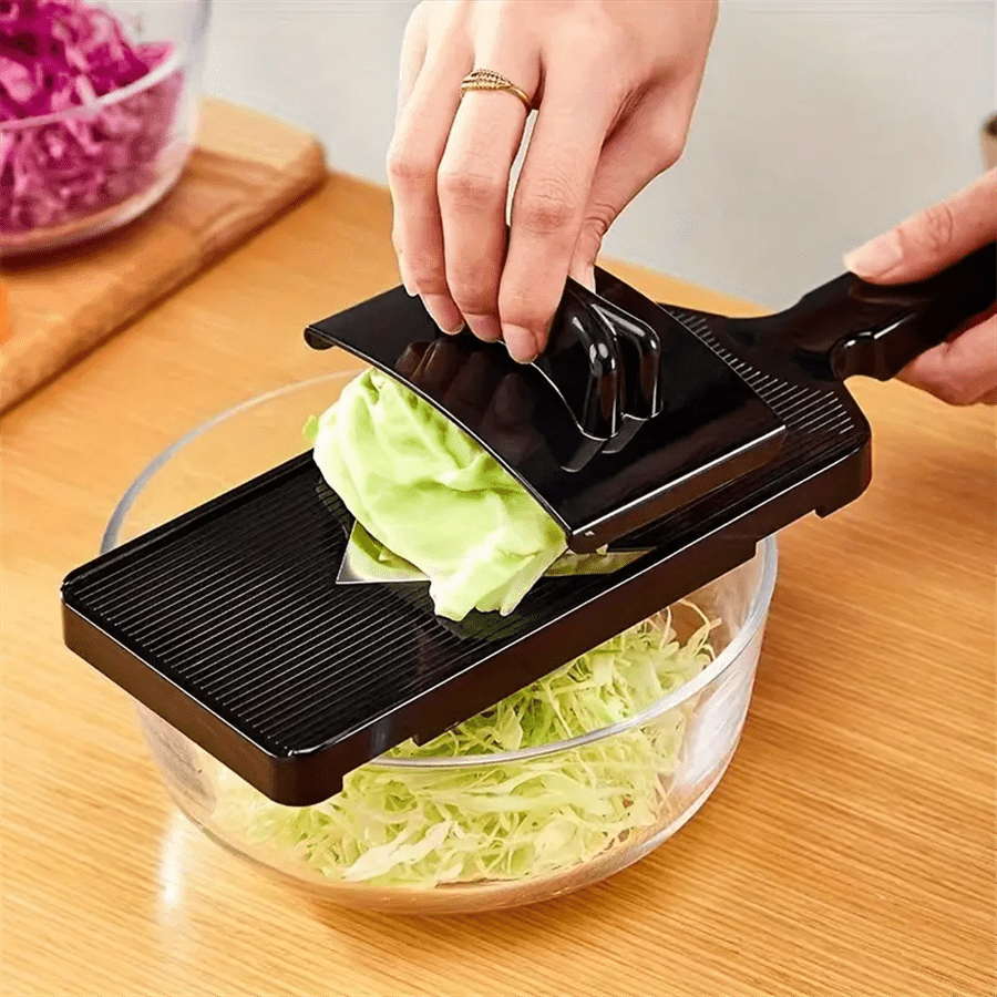 1pc Stainless Steel & Plastic Cabbage Shredder, Multi-functional Vegetable Chopper and Slicer, Food Contact Safe Cabbage Peeler for Salad Prep, Kitchen Gadget